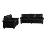 English Elm Living Room Sofa With Storage Sofa 2+3 Sectional Black Faux Leather