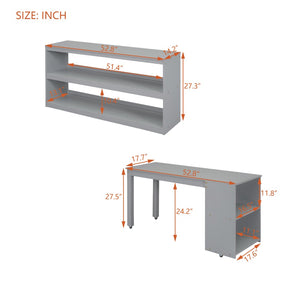 English Elm Full Size Loft Bed with Retractable Desk Stair Storage Drawers Pinewood Frame LT100217AAE