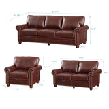 English Elm Living Room Sofa With Storage Sofa 1+2+3 Sectional Burgundy Faux Leather