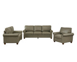 English Elm Living Room Sofa With Storage Sofa 1+2+3 Sectional Taupe Faux Leather