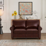 Burgundy Faux Leather Sofa Set | Sturdy & Stylish | Easy Assembly | Storage | 59.45