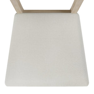 English Elm TOPMAX 6-Piece Solid Wood Dining Set with Half-Round Legs, Upholstered Bench & 4 Padded Chairs Natural Wood SP000029AAA