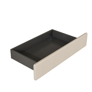 English Elm Queen Upholstered Platform Bed with Button-Tufted Headboard, 2 Storage Drawers & Dual USB Ports Beige SF000041AAA