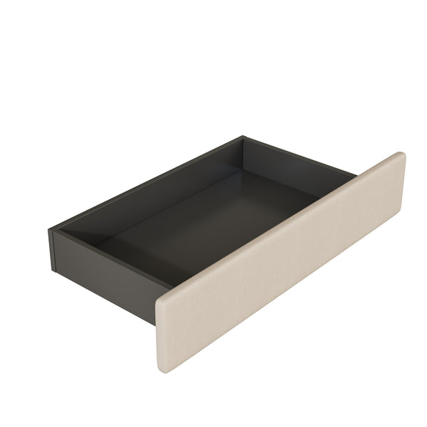 English Elm Queen Upholstered Platform Bed with Button-Tufted Headboard, 2 Storage Drawers & Dual USB Ports Beige SF000041AAA