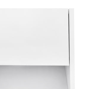 English Elm On-trend Two-tone Media Console with Push Open Drawers Fits Tvs up to 80 Inches White WF311772AAK