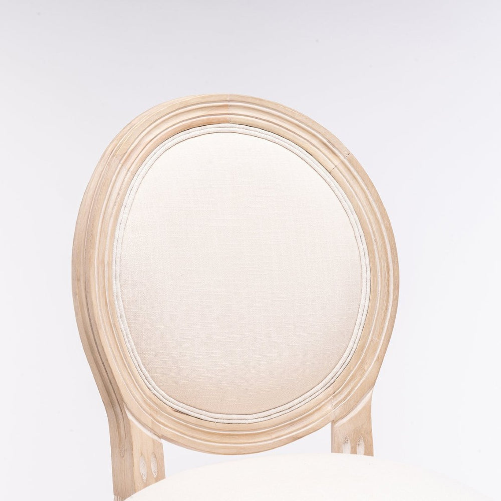 English Elm French Country Barstools Solid Wood Cabriole Legs Upholstered Cushion Set of 2 W1622P412321
