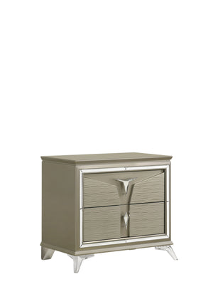English Elm Modern Queen 5Pc Bedroom Set With Led Headboard, Elegant Wood Design & Ample Storage Solutions B009S01027