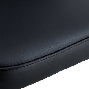 English Elm Modern Minimalist Dining Chairs Set Of 2 - Curved Backrest, Black Pu Leather & Sturdy Metal Legs W1151116750