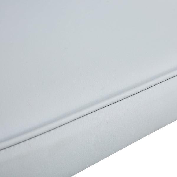 English Elm Modern 4-Piece Minimalist Dining & Office Chair Set - Light Gray Pu With Sturdy Black Metal Legs W1151116743