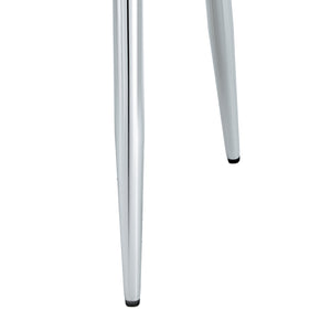 English Elm Modern Minimalist Dining Chairs Set – Ergonomic White Pu Seats With Silver Metal Legs For Home & Office W1151P268761