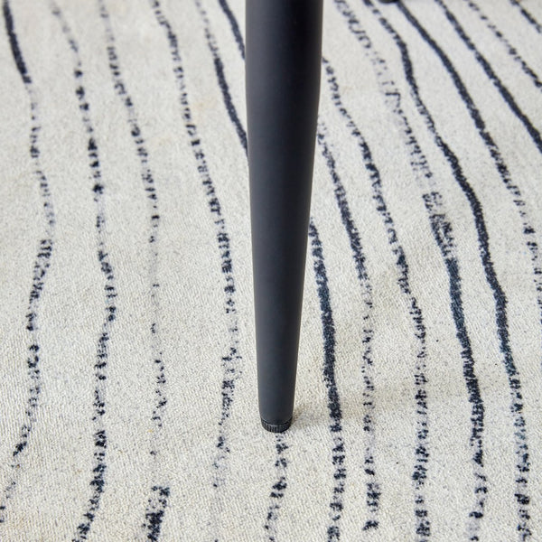 English Elm Modern Minimalist Dining Chairs Set Of 2 - Curved Backrest, Black Pu Leather & Sturdy Metal Legs W1151116750