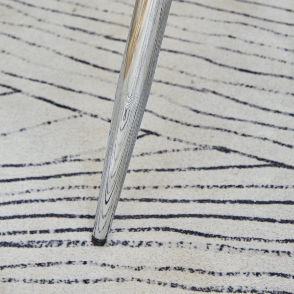 English Elm Modern Minimalist Dining Chairs Set Of 4 - Black Pu Leather, Curved Backrest, Electroplated Metal Legs W1151116742