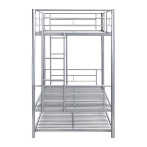 English Elm Twin Over Steel Bunk Bed with Pull Out Trundle Stair Access Kids Room W311120501