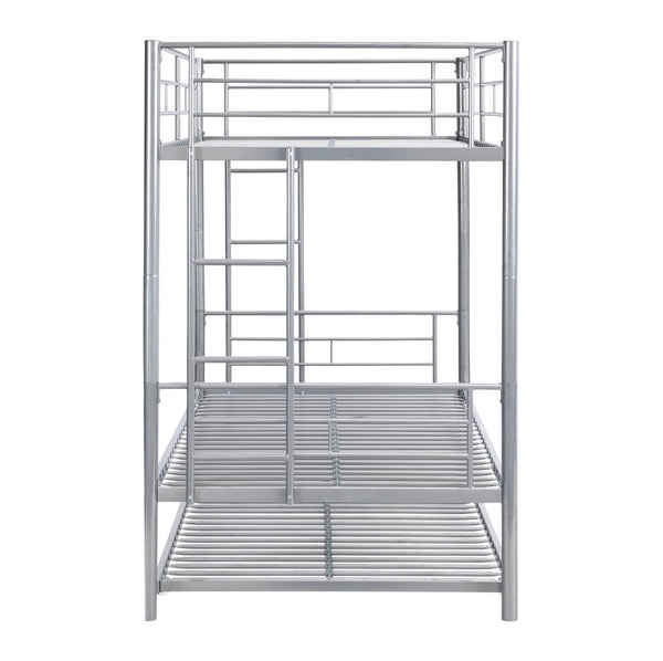 English Elm Twin Over Steel Bunk Bed with Pull Out Trundle Stair Access Kids Room W311120501