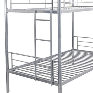 English Elm Twin Over Steel Bunk Bed with Pull Out Trundle Stair Access Kids Room W311120501