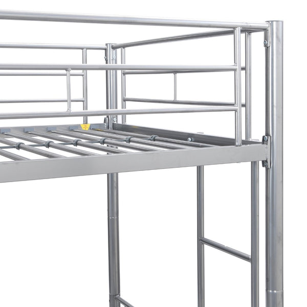 English Elm Twin Over Steel Bunk Bed with Pull Out Trundle Stair Access Kids Room W311120501