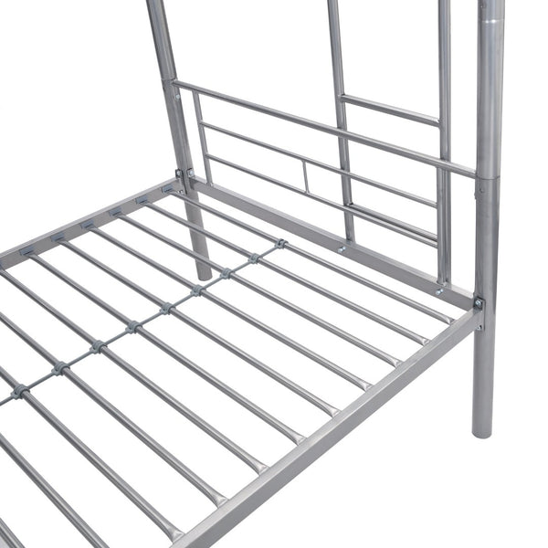 English Elm Twin Over Steel Bunk Bed with Pull Out Trundle Stair Access Kids Room W311120501