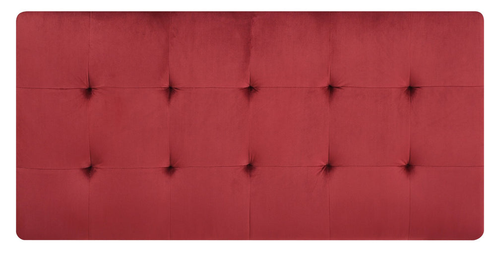 English Elm Stylish Velvet Cherry Ottoman 16"H x 57"W x 28"D — Durable Multifunctional Bench, Coffee Table, Footrest B078108239