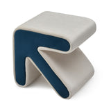 Hearth and Haven Modern Creative Upholstered Velvet Sofa Stool Kids Stool Shoe Bench Footrest Footstool Multifaceted Stool Ottoman Coffee Table Arrow Design Handicraft Decoration For Living Room Bedroom, Beige+Blue W1117127155