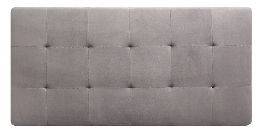 English Elm Chic Velvet Gray Ottoman for Two - 57"W Contemporary Bench Seating, Durable Modern Accent Piece B078108237