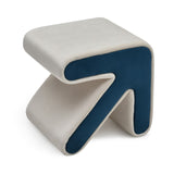 Hearth and Haven Modern Creative Upholstered Velvet Sofa Stool Kids Stool Shoe Bench Footrest Footstool Multifaceted Stool Ottoman Coffee Table Arrow Design Handicraft Decoration For Living Room Bedroom, Beige+Blue W1117127155
