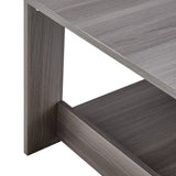 English Elm A Modern and Practical Gray Textured Coffee Table,Tea Table.Double Layered Coffee Table Made Of Mdf Material,. Suitable For Living Room,Bedroom and Study Room. 43.3"*21.6"*16.5" Ct-16