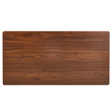 English Elm Modern and Practical Walnut Textured Coffee Tables , Tea Tables. The Double Layered Coffee Table Is Made Of Mdf Material. Suitable For Living Room 43.3"*21.6"*16.5" Ct-16