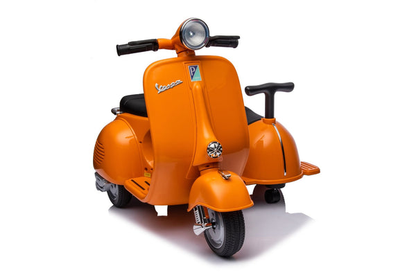 English Elm 6v Licensed Vespa Kids Ride on Scooter with Sidecar Key Start and Headlights B117135090