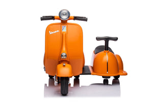 English Elm 6v Licensed Vespa Kids Ride on Scooter with Sidecar Key Start and Headlights B117135090