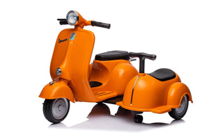 English Elm 6v Licensed Vespa Kids Ride on Scooter with Sidecar Key Start and Headlights B117135090