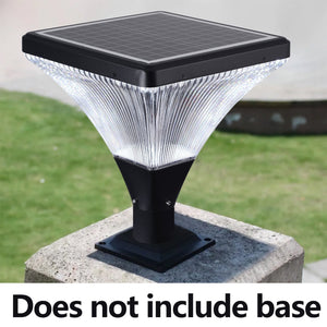 English Elm Solar Street Lamp Cap Solar-Powered IP65 Waterproof LED Garden Light Head, Auto Dusk-to-Dawn, 15.7cm Hood W1340103856