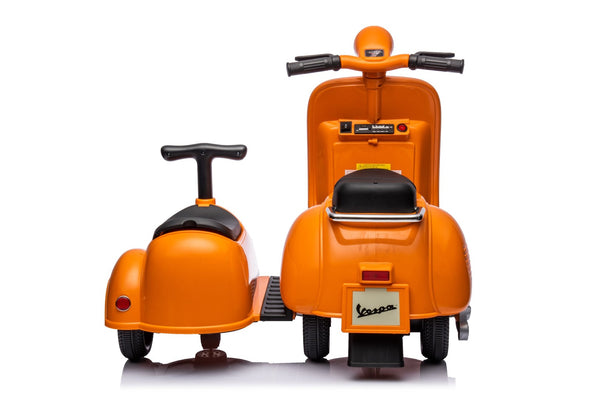 English Elm 6v Licensed Vespa Kids Ride on Scooter with Sidecar Key Start and Headlights B117135090