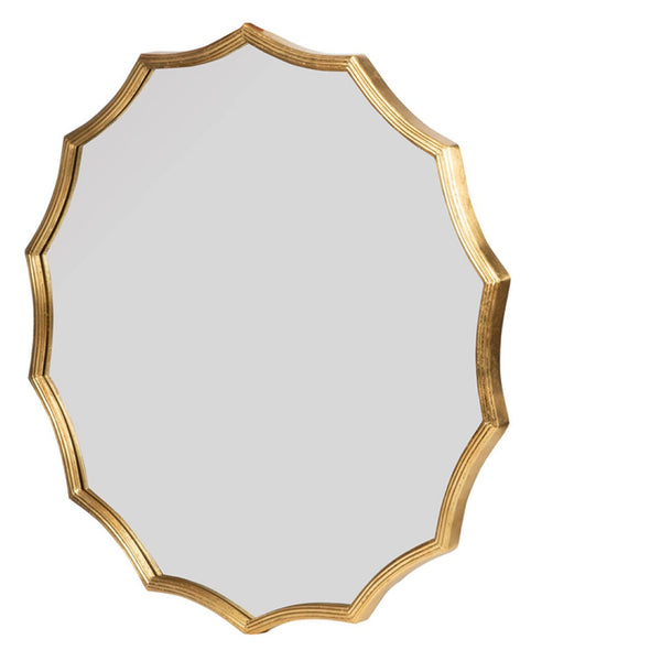 English Elm D40" Sunburst Round Wall Mirror Iron Mdf Frame Gold Finish Glam Entryway Accent W2078135184
