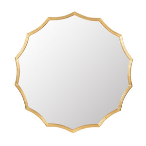English Elm D40" Sunburst Round Wall Mirror Iron Mdf Frame Gold Finish Glam Entryway Accent W2078135184