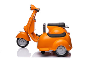 English Elm 6v Licensed Vespa Kids Ride on Scooter with Sidecar Key Start and Headlights B117135090