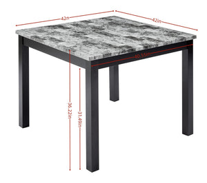 English Elm Nordic Square Wood Dining Set Clean Lined Scandinavian Style for Compact Rooms W1708S00014