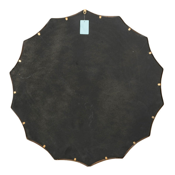 English Elm D40" Sunburst Round Wall Mirror Iron Mdf Frame Gold Finish Glam Entryway Accent W2078135184
