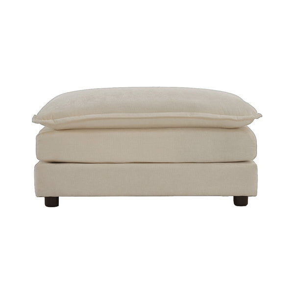 English Elm Chenille Modular Ottoman Footrest with Solid Wood Frame for Flexible Living Room Seating W714P225938