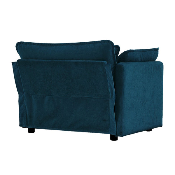 English Elm Comfy Deep Seat Chenille Armchair with Foam Cushion for Living Room Lounging W714S00302