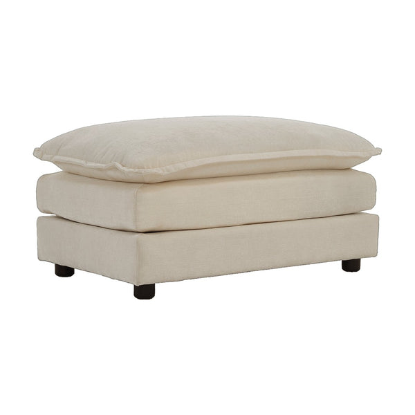 English Elm Chenille Modular Ottoman Footrest with Solid Wood Frame for Flexible Living Room Seating W714P225938