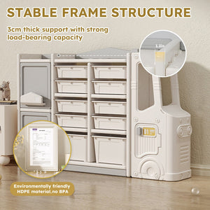 English Elm Children's Toy Storage Cabinet Safe Multi-compartment Organizer for Bedroom or Playroom W509125832