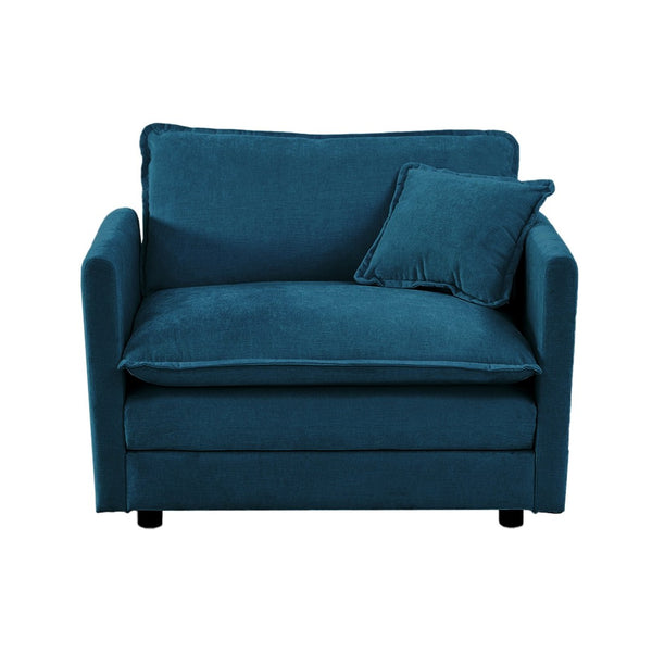 English Elm Comfy Deep Seat Chenille Armchair with Foam Cushion for Living Room Lounging W714S00302