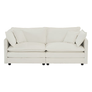 English Elm 3 Piece Sofa Set - Versatile White Chenille Sofa For Living Room, Comfy Modular Design & Easy Care W714S00556