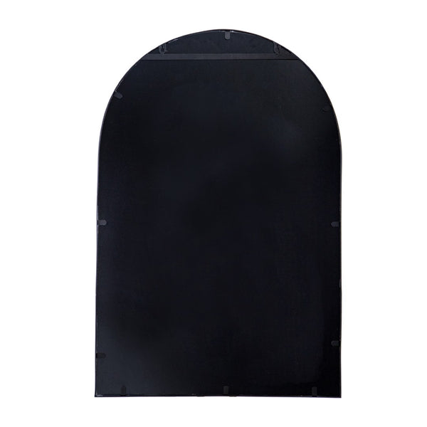 English Elm 24" Arched Black Iron Frame Wall Mirror Slim Profile for Bedroom or Entryway Decor W2078135282
