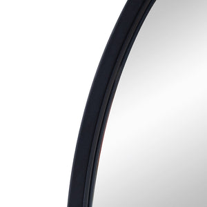 English Elm 24" Arched Black Iron Frame Wall Mirror Slim Profile for Bedroom or Entryway Decor W2078135282