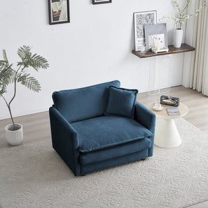 English Elm Comfy Deep Seat Chenille Armchair with Foam Cushion for Living Room Lounging W714S00302