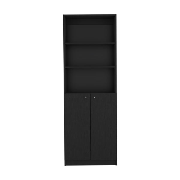 English Elm Home Modern 2-Door Bookcase - Stylish Storage Unit With Multi-Tier Shelves For Clutter-Free Living B070137820