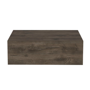 English Elm Milano Floating Nightstand Wall-Mounted with Drawer, Space-Saving Dark Brown End Table, 15.7"W x13.4"D B070137821