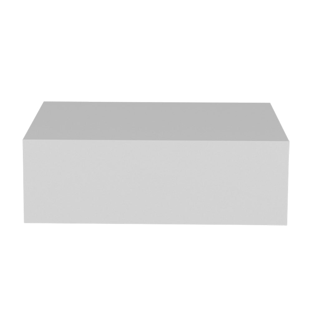 English Elm Milano Floating Nightstand Wall-Mounted with Drawer — Space-Saving White End Table, 15.7"x13.4" B200137822