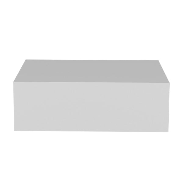 English Elm Milano Floating Nightstand Wall-Mounted with Drawer — Space-Saving White End Table, 15.7"x13.4" B200137822